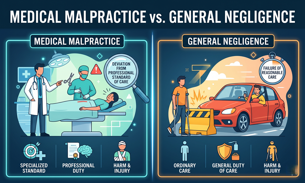 Medical Malpractice vs. Negligence: Understanding the Legal Difference